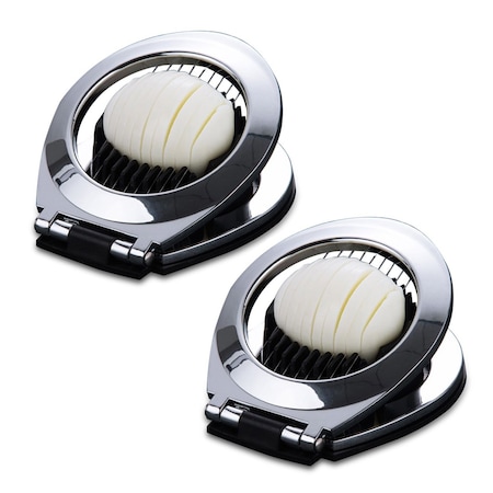 1947Kitchen Stainless Steel Heavy Duty Wire Egg Slicer and Fruit Cutter, 2PK TI-HOBES-2PK